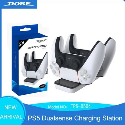 For Playstation 5 PS5 Game Controller Gamepad Dual Port Charging Dock Stand Station Charger Base Cradle Holder PS 5 Power Supply