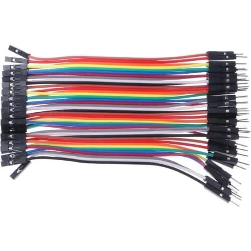 40Pcs Cables M-F/M-M/F-F Jumper Breadboard Wire Colorful GPIO Ribbon for DIY Kit