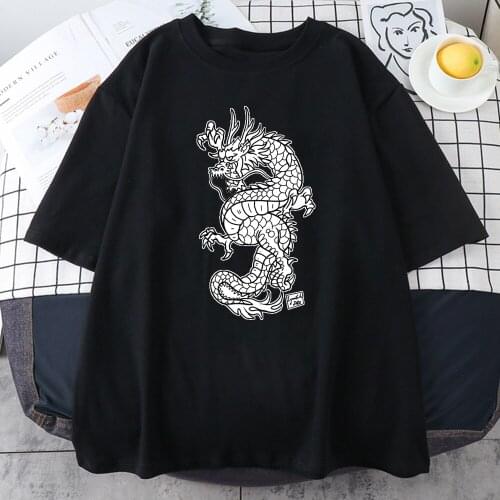 Dragon Workshop Anime Print Women T Shirt Big Size Cool T-shirts Cartoon Casual Clothes Fashion Comfortable Female Tees Shirts