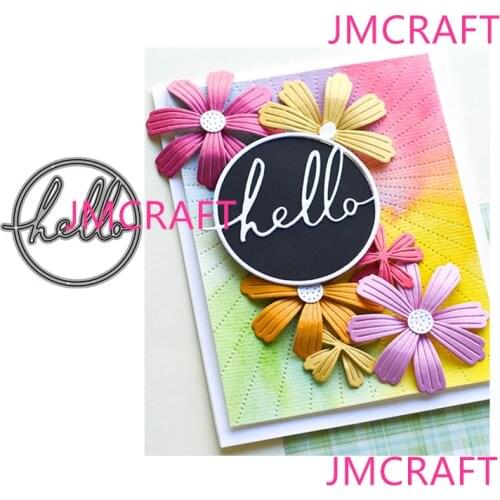 JMCRAFT New Round Leaves Alphabet Backgroud #2 Metal Cutting Dies DIY Scrapbook Handmade Paper Craft Metal Steel Template Dies