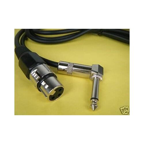 10 1/4" Male Right Angle to XLR Female Cable 2m 609A