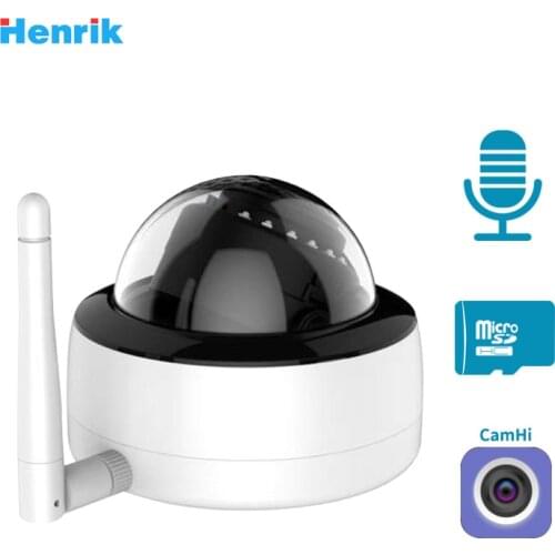 HDDome Wifi IP Camera ONVIF 1080P Wireless Wired CCTV Audio Wireless Camera with TF Card Slot IR 20m P2P Camhi Optional 5MP