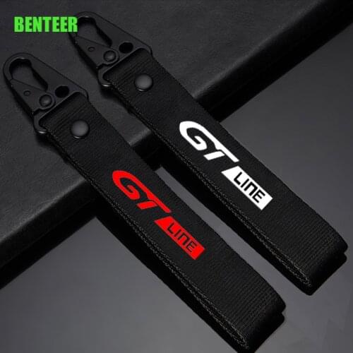 Lastest Design Nylon Car Key Ring For Peugeot 206 208 307 308 2008 3008 106 108 306 407 508