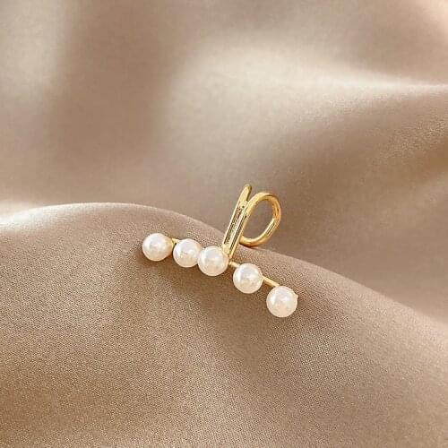 New Fashion Ear Bone Clip Jewelry Simulation Pearl Ear Clip No Ear Hole Statement Fashion Womens Earrings Clip On Earrings