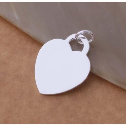Wholesale Charm Silver Color Pendants For Women Fashion Jewelry Necklace Lady Fashion Jewelry Pendant Lock The Heart Card AN690