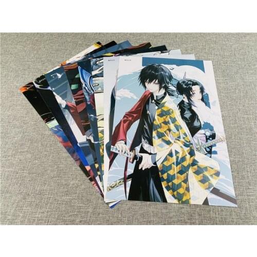 8pcs/set Anime Demon Slayer: Kimetsu no Yaiba Posters Included 8 Different Pictures HD Print Wall Poster 42X29CM
