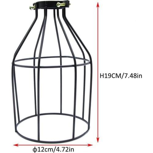 Industrial Vintage Style Lamp Cover DIY Farmhouse Metal Wire Cage for Hanging Pendant Lighting, Light Fixture Lamp Guard