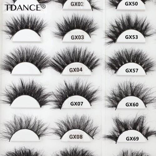 TDANCE 3D Real Mink Eyelashes 20mm-22mm Handmade Natural Long Lashes Cruelty Free Full Strip Lash Makeup Beauty Eyelash Cils