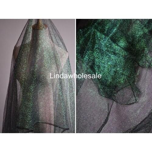 Net yarn Lace fabric,Colorful fluorescent curtain perspective wedding dress patchwork Cloth,fabric for dress,150*91cm(one yard)
