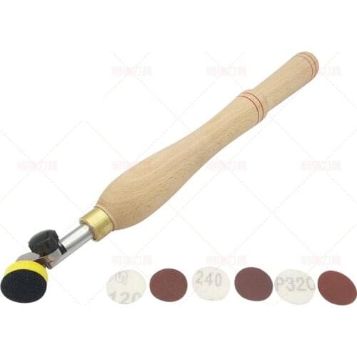 2“ Woodworking Wood Sanding Tool with Sanding Disc for Wood Bowl Lathe Wood Turning Tool Polishing Turning Tools Kit