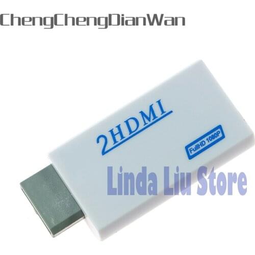 For Wii HDMI-compatible Adapter Wii2HDMI-compatible Converter Full HD 1080P 3.5mm Audio Video Output 2pcs/lot