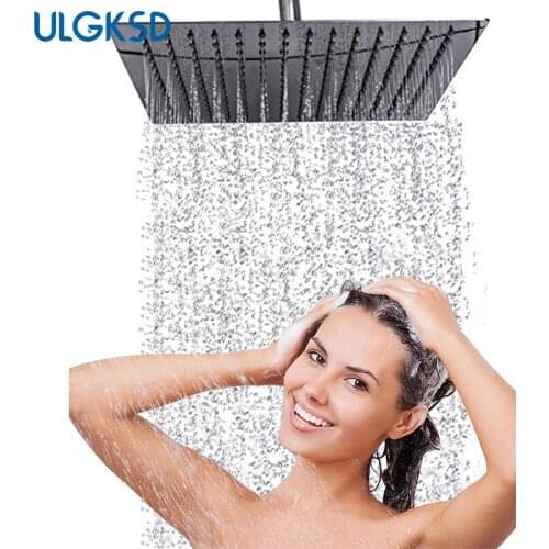 ULGKSD Rainfall Shower Head RU/US Shipping Stainless Steel Bathroom Shower Set Accessories Chrome/Brushed Nickle Ultrathin Heads