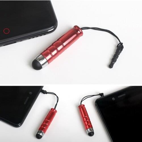 Universal Colorful Mini Bullet Capacitive Screen Stylus Touch Pen with Dust Plug for iPhone Xiaomi Mobile Phone Tablet PC