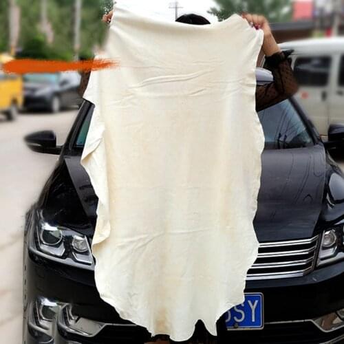 Car Natural Drying Chamois Cleaning Towel Genuine Leather Shammy Sponge cloth Sheepskin Absorbent Towel Car Washing