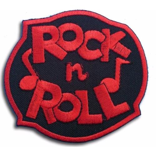 Custom Iron On Embroidered Patch Rock and Roll Music Sew On biker customized with your own design logo factory OEM service