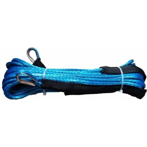 High quality 5mm x 30m synthetic winch cable lines uhmwpe rope with sheath both ends