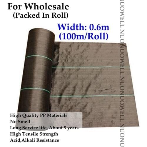 Width:0.6m 100m/Roll Hi-quality 90gsm Anti-UV Plastic Weed Mat Greenhouse Plants Weeding Control Mat Anti Grass Ground Cover