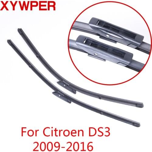 XYWPER Wiper Blades for Citroen DS3 2009 2010 2011 2012 2013 2014 2015 2016 Car AccessoriesSoft Rubber Windscreen Wipers
