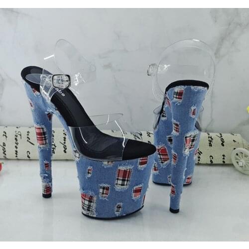 Leecabe 8Inch/20cm Womens Platform Sandals party High Heels Shoes Pole Dancing Shoes