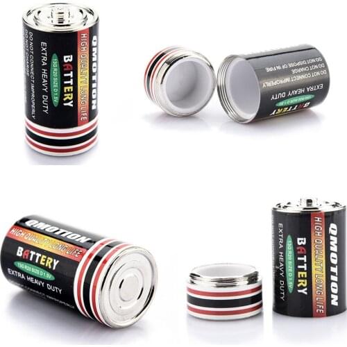 1pc Hidden Money Coins Container Case Battery Secret Stash Diversion Safe Pill Box Battery Storage Boxes 4.5*2.4cm
