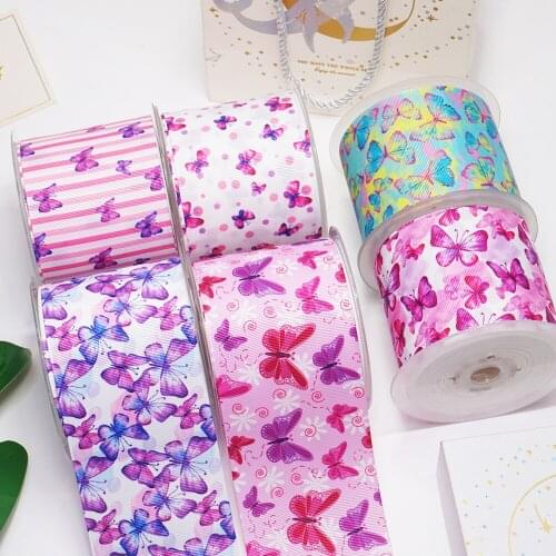 DIY Butterfly Printed Grosgrain Ribbon For Craft Supplies Sewing Accessories 5 Yards, Planar Resins Mold 10 Pieces. 53416