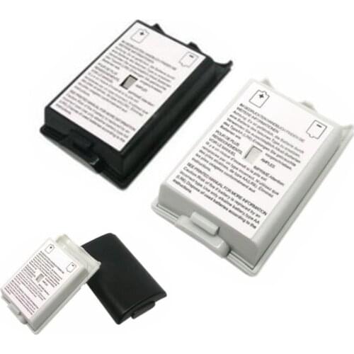 100PCS Rechargeable AA Battery Back Cover Case Shell Pack For Xbox 360 Wireless Controller New Game Accessories Balck and White
