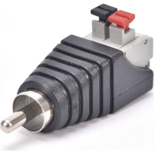 2Pcs/Set Speaker Wire Cable 2pcs To Audio Male Cable Professional Jack Press Plug RCA Connector Adapter Cable Baseus