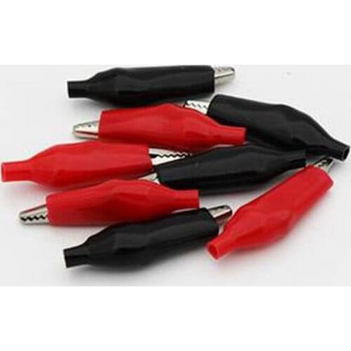20PCS black/red Alligator Leads Crocodile Test Clip for Electrical Jumper Wire Cable