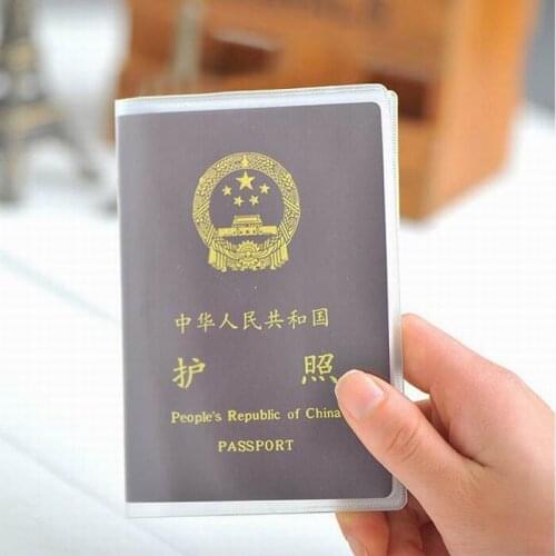 500pcs/lot Transparent Passport Cover Waterproof PVC ID Card Holders Simple Business Card Case Credit Card Holder Pouch