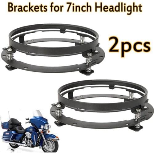 7 Inch Round Headlight Adapter Mounting Ring Bracket For Touring Softail For Jeep Wrangler JK TJ car For Harley Motorcycle Supp