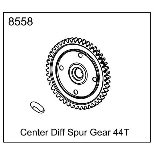 ZD racing EX07 accessories super sports car 1/7 original accessories 8558 Center difference big gear 44T