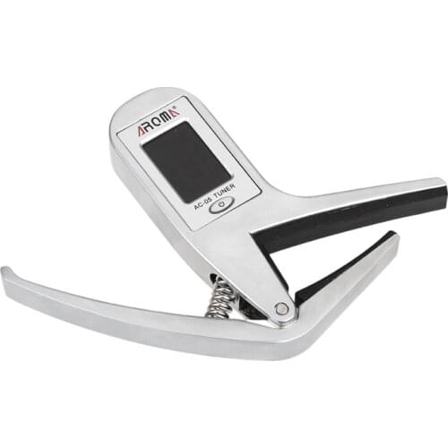Aroma AC-05 Clip-on Guitar Tuner Guitar Capo 2-in-1 for Guitar Bass Chromatic Multifunction Universal
