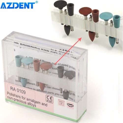 Dental Diamond Burs Polisher RA 0109 For Low Speed Handpiece 9 Amalgam Polishing Sizes