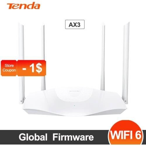 Tenda WiFi6 AX3 AX1800 Wireless Router 2.4/5GHz Dual-Band 2033Mbps OFDMA Wifi Repeater With 4 * 6dBi Antenna VPN Multi-language