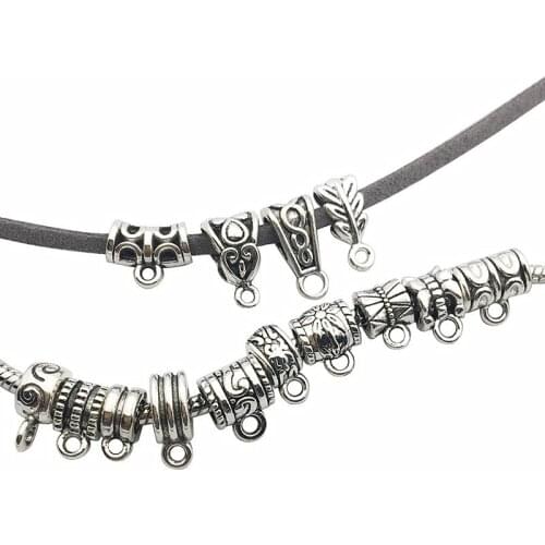 50Pcs Metal Beads Connector For Jewelry Making DIY Bracelet Necklace Spacer Beads Pendant Connector Charms Bead Accessries