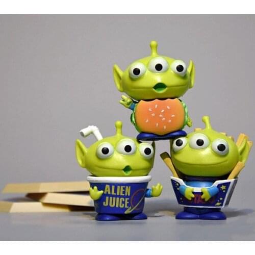 Aliens Cute Action Figure Dolls 3Pcs/Set Toy Story Aliens Action Figure Toys Gifts for Kids Girls Cake Decoration Scene Ornament