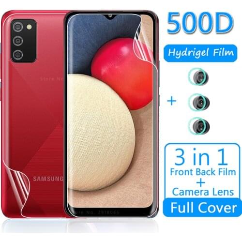 For Samsung Galaxy A02s Soft Hydrogel Camera Lens Front Back Protective Film For Sumsung SamsungA02s A 02s 6.5" Film Not Glass