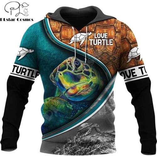 Animal Beautiful Turtle 3D Printed Autumn Men Hoodies Unisex Casual Pullover Zip Hoodie Streetwear sudadera hombre DW0502