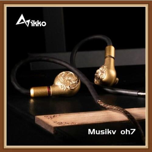 IKKO OH7 Musikv Flagship Nano Carbon Dynamic Large Establishment MMCX Detachable HiFi Music Monitor Copper Earphone Earbuds