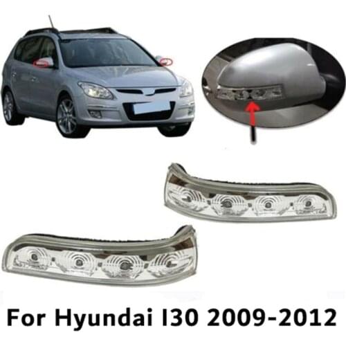 Left & Right Car Rearview Side Mirror LED Turn Signal Lights Side Wing Reversing Indicator Lamp For Hyundai I30 2009-2012