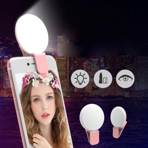 Mini Selfie Light Mobile Phone Lens Portable Selfie Ring Light Clip LED Selfie Light Suitable for Mobile Phone Photography