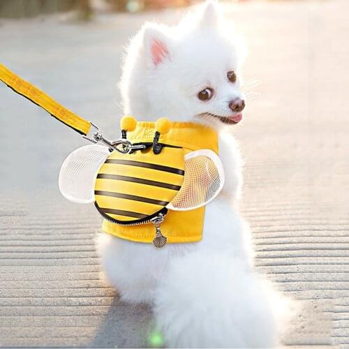 Miniature Pet Dog Cute cartoon With Harness Dog Clothes For Labrador Waterproof Big Dog Coat Chihuahua Outfits s-xl