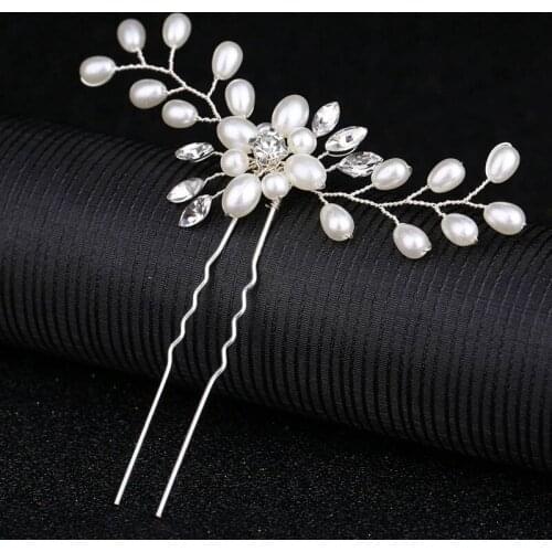 Fashion Wedding Hair Accessories Bridal Hair Stick Floral Hairpin Beautiful Headdress Plait Hair Clip Accessories