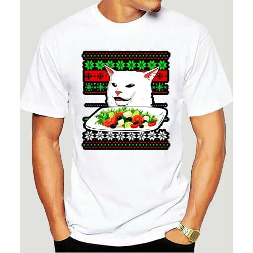 Men t shirt Woman Yelling at a Cat Ugly Xmas Sweater(2) tshirts Women t-shirt-4662A