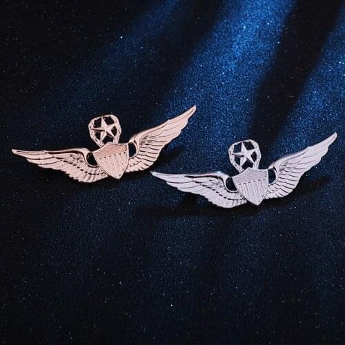 Shield Star With Wing Men Women Geometric Military Uniform Medal Mens Suit Lapel Brooch Eagle Star Gothic Army Badge