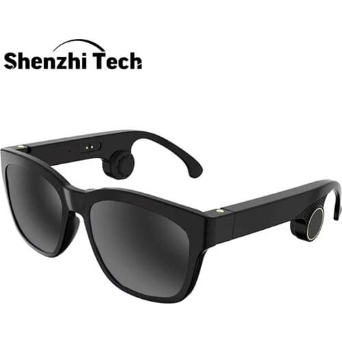 Bone Conduction Headphones Smart Glasses Anti-Blue Light Built-in Invisible Speaker&Microphone for Call Video Conference Driving