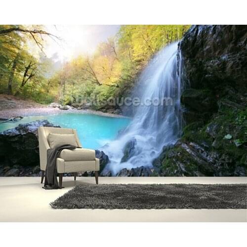 Custom photo wallpaper,Beautiful Waterfall 3d wallpaper for living room bedroom kitchen room wall waterproof PVC papel de parede