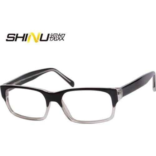 Square Blue Light Protection Reading Glasses Antifatigue Far Sighted Eyeglasses Full Acetate Presbyopia Eyewear JY007