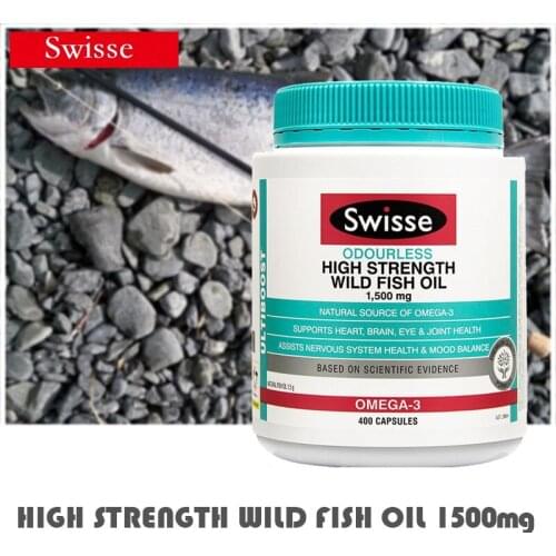 Australia Swisse Odourless High Strength Wild Fish Oil Omega 3 Fatty acids EPA and DHA Heart Brain Joints Eye Health Vision