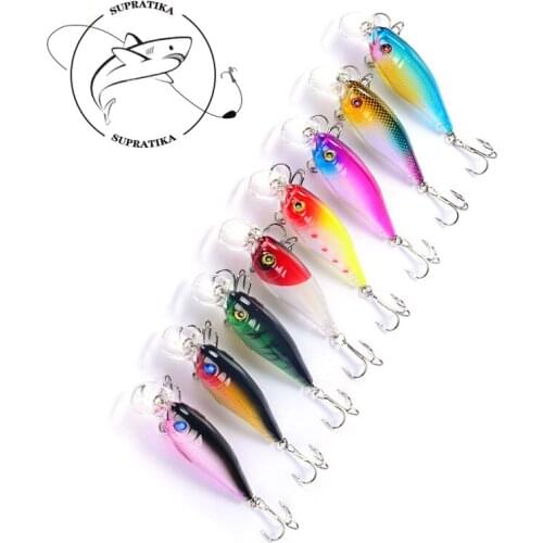 Minnow Fish Lures 8Pcs/set 8.5cm/12.5g Fishing Lure Crank bait Wobbers Lure Bait Artificial Hard Baits 6# With Sharp Hook